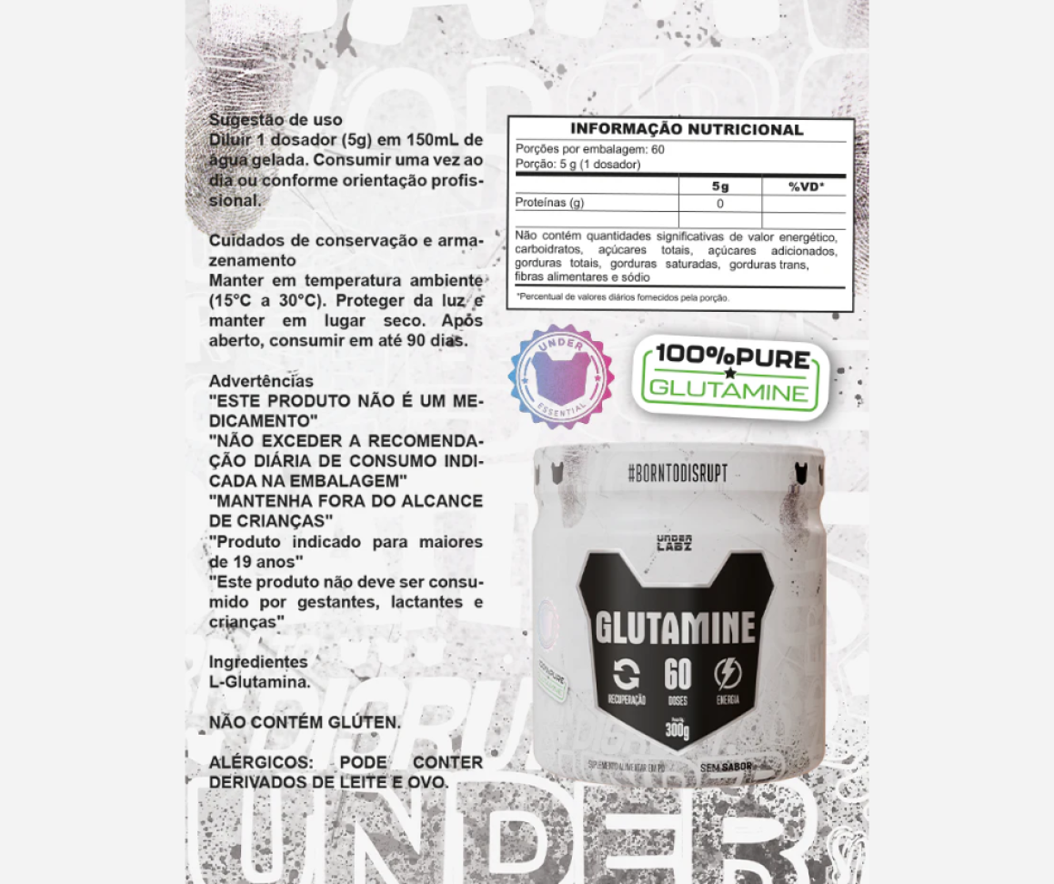 GLUTAMINA BORNTODISRUPT - 300G - #2