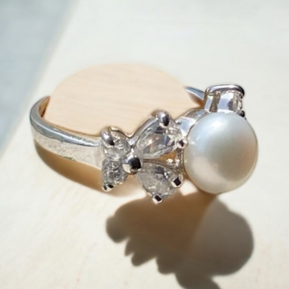 Anel pérola borboleta - #2