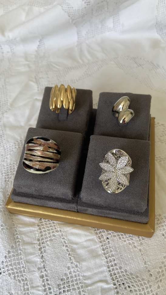 Anel Prateado Vírgulas - #3