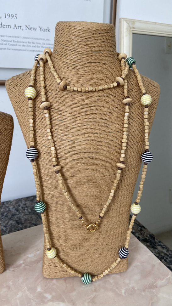 Colar Madeira com Bolas - #3