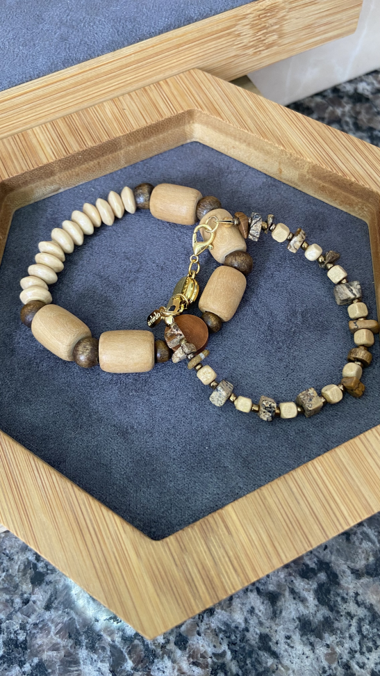 Pulseira Madeira Jaspe