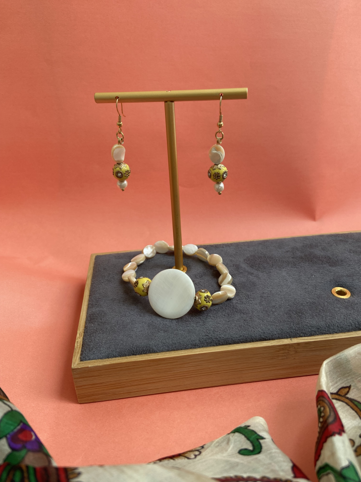 Kit pulseira e par de brincos - #1