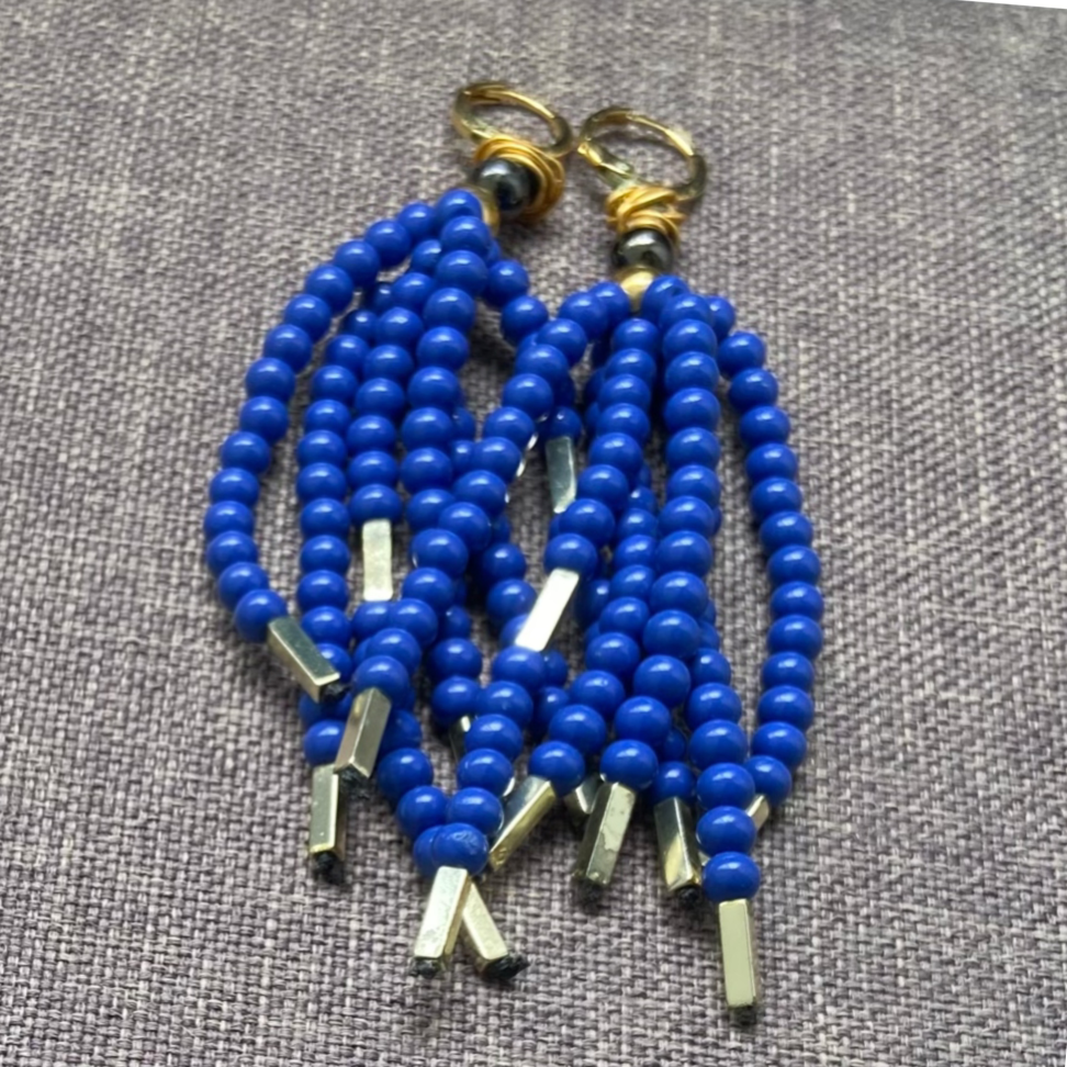 Par de Brincos Cascata Azul - #2