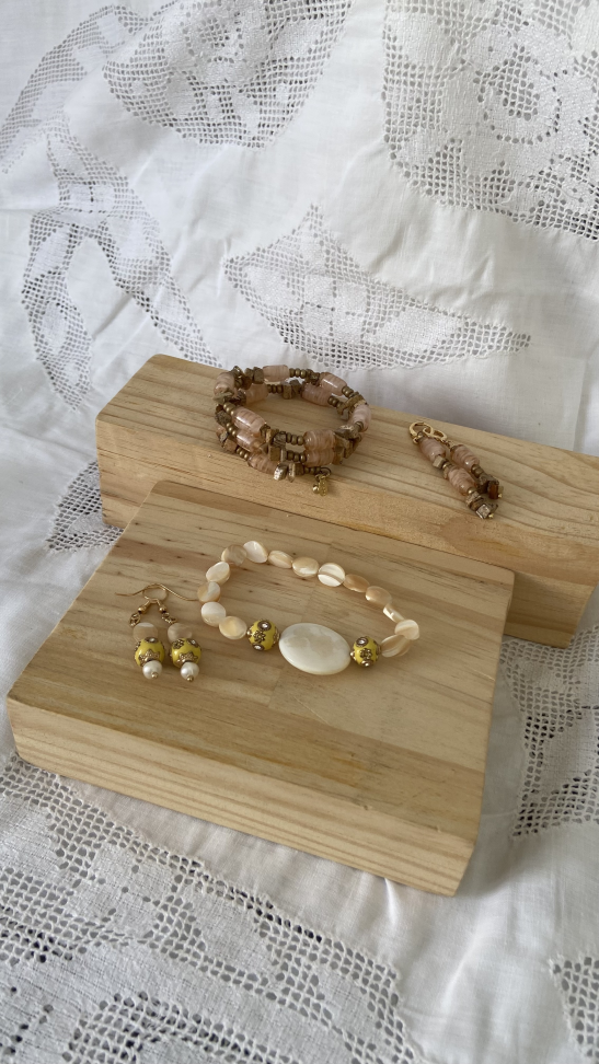 Kit pulseira e par de brincos - #1