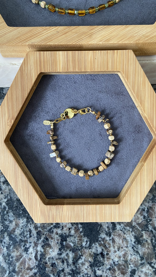 Pulseira Madeira Jaspe