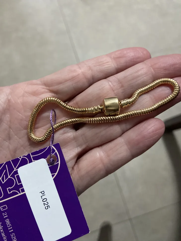 Pulseira latão banhada