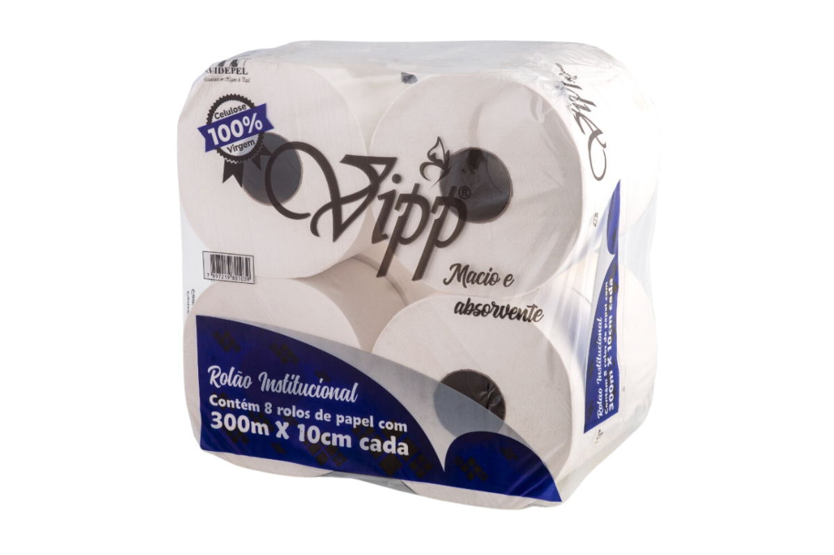 Papel Higiênico Rolão Institucional VIPP 08x300m