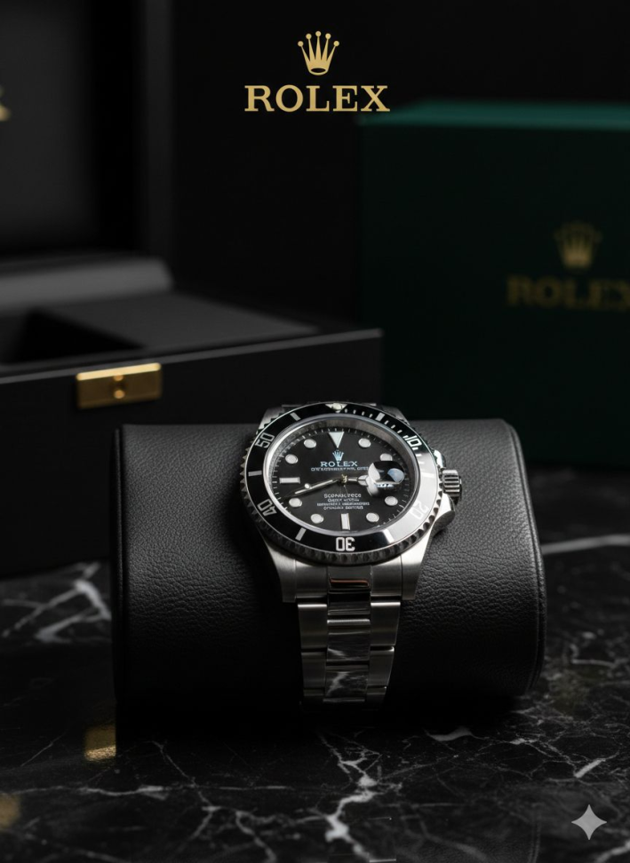 ROLEX SUBMARINER PRATA CAIXA PRETO - #1
