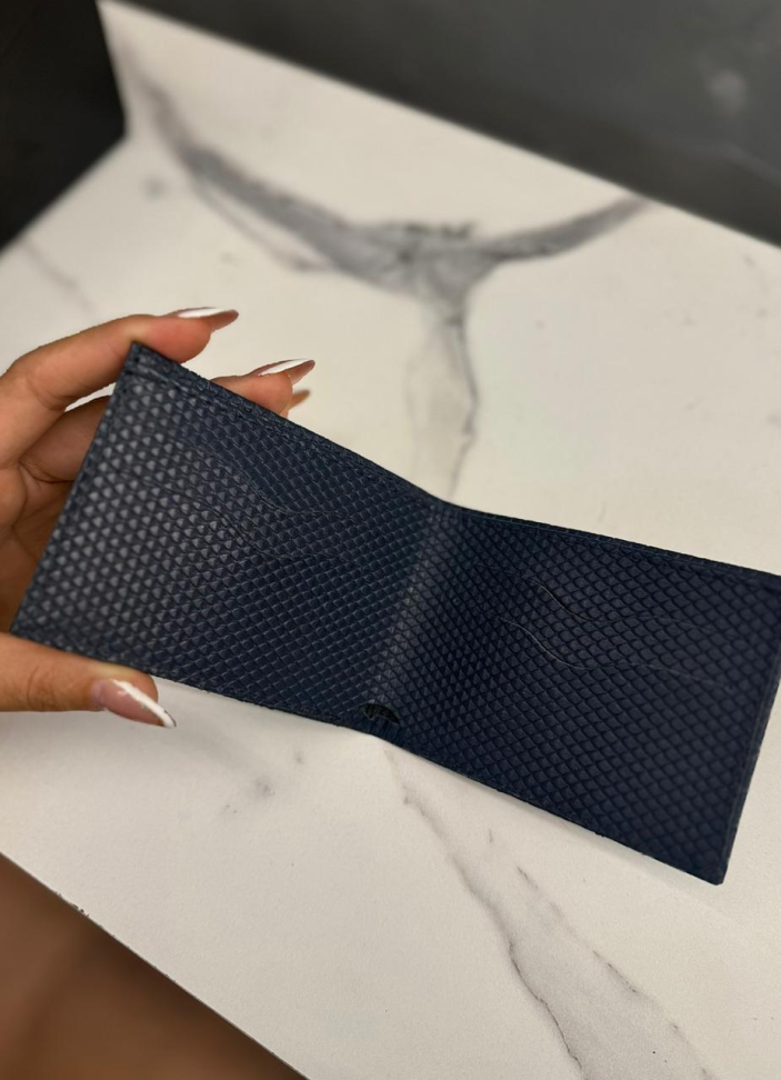 CARTEIRA DE COURO AZUL MARINHO - #2