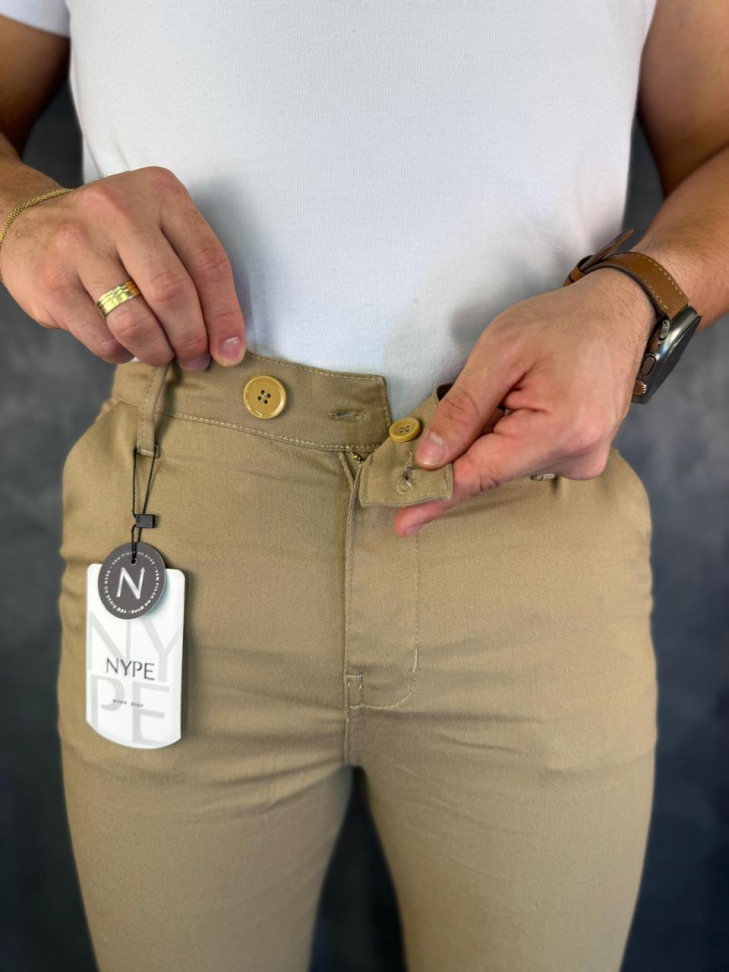 CALÇA ALFAIATARIA BEGE ESCURO - #5