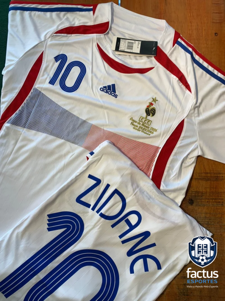 França 2006 Zidane Branca (Retro)