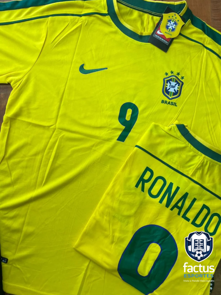 Brasil Ronaldo 98 Amarela (Retro)
