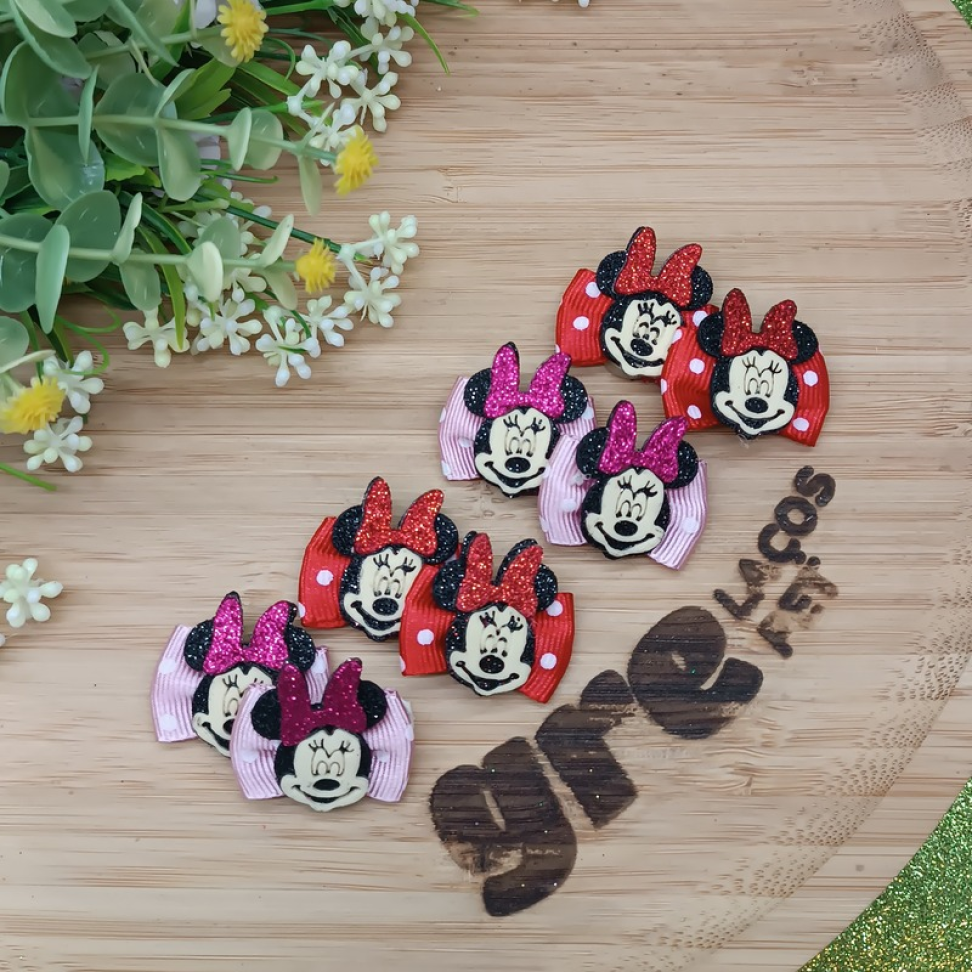 Laço P de Fita de Bolinha da Minnie