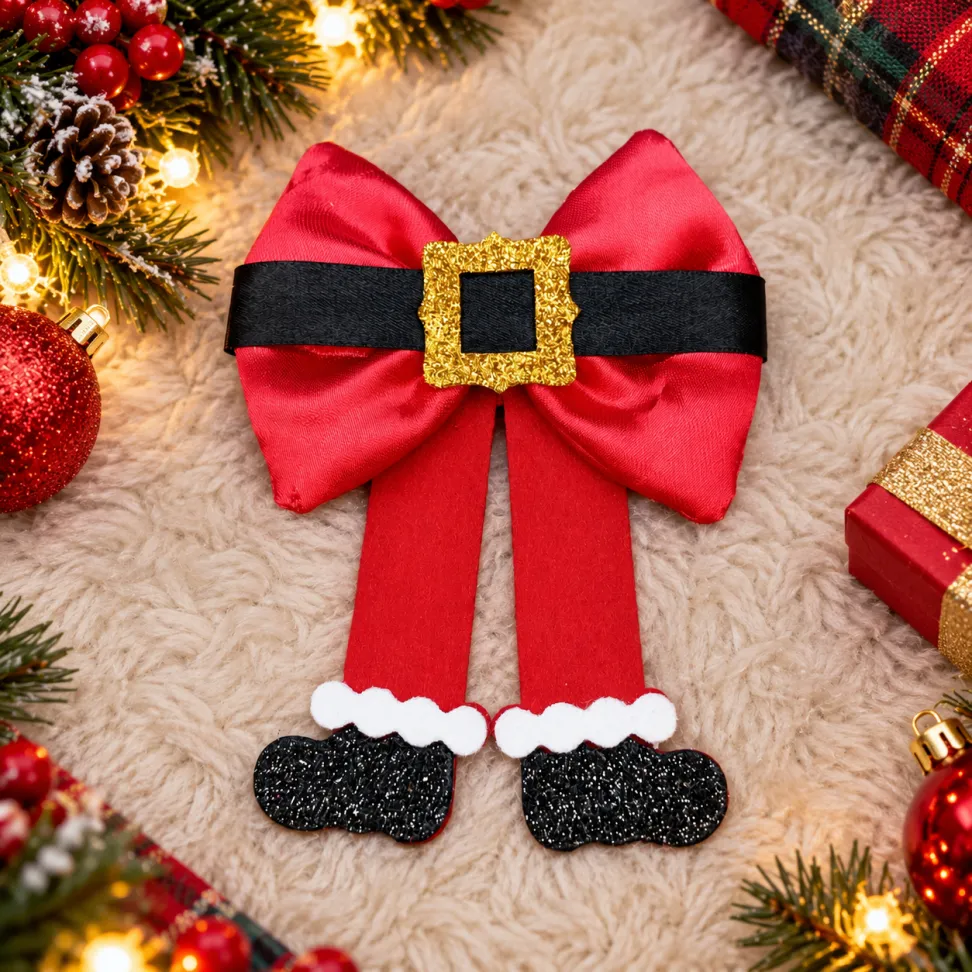 NT51-Laço De Pescoço Com Perna, Cinto E Fivela Do Papai Noel - #1
