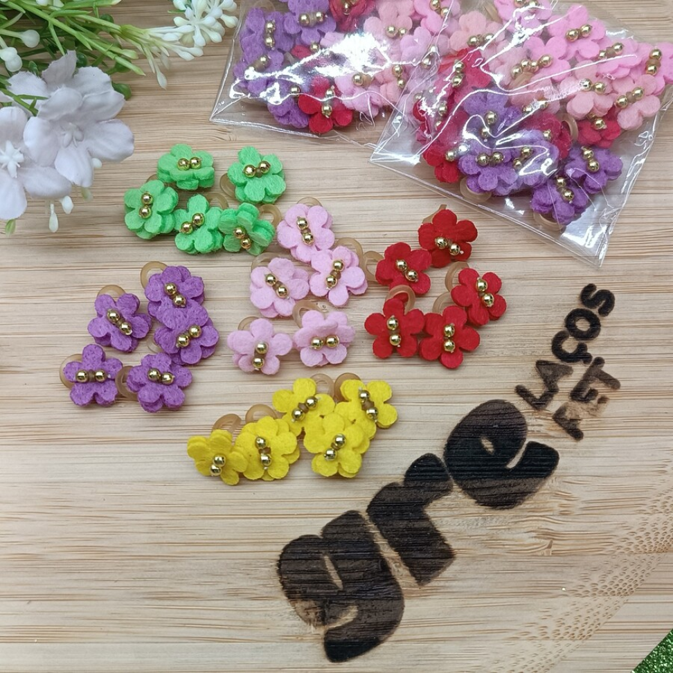 Flor de Feltro com Elástico