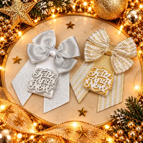 AN49-Gargantilha Luxo De Fita  Estampada E Enfeite de Eva No Meio Sortidos Prata e Dourado