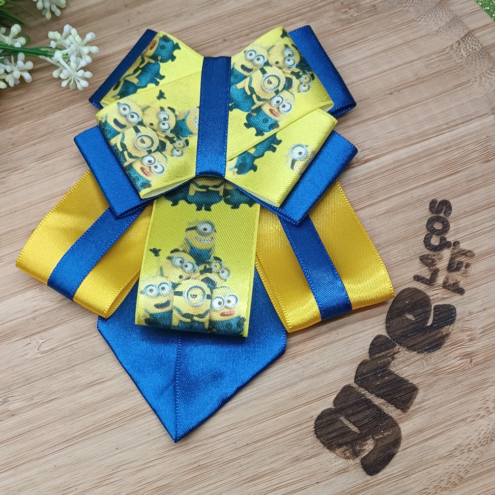 Gargantilha Luxo com Fita estampada dos Minnions