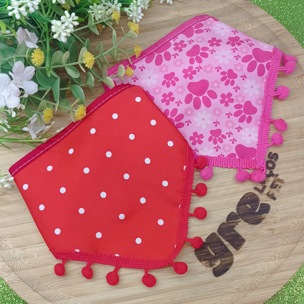 Bandana com Pompom para Fêmea