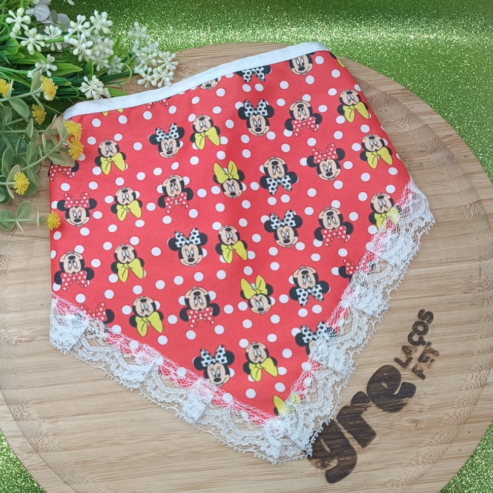 Bandana com Renda da Minnie