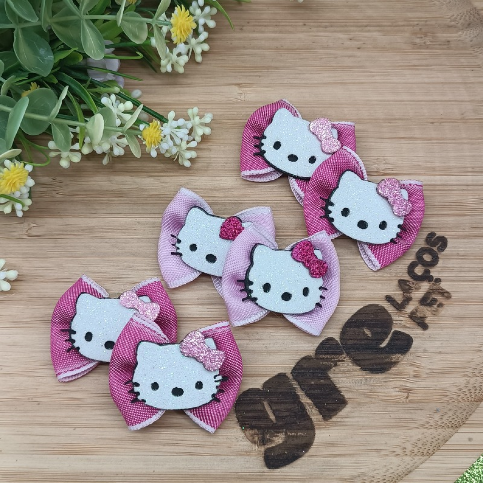 Laço M de Fita Trabalhada da Hello Kitty