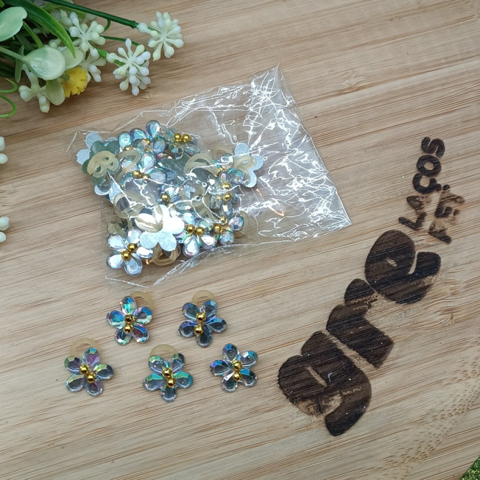 Florzinha Holográfica com Elástico