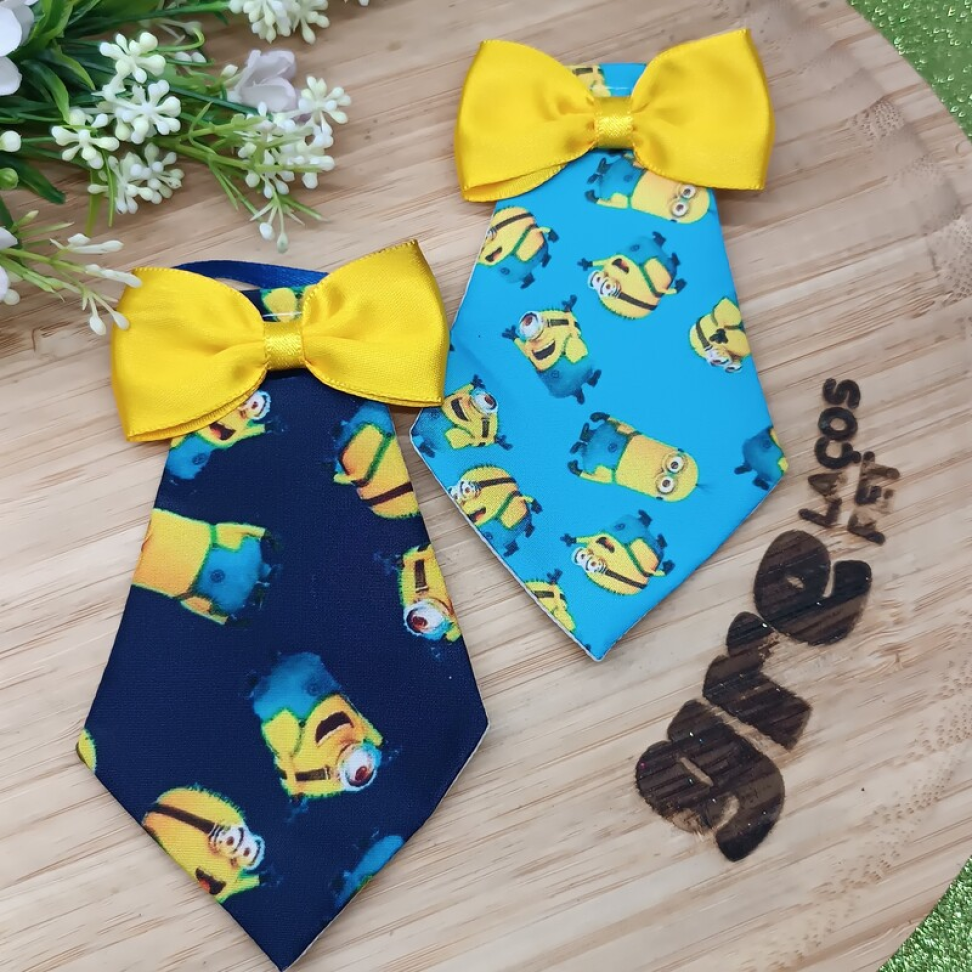 Pacote de Gravata Social Estampada dos Minions