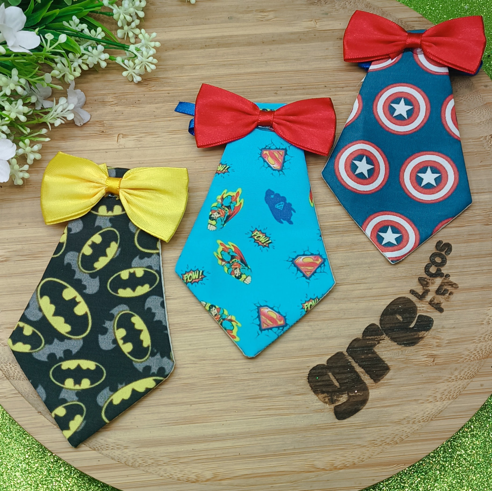 Gravata Social Estampada de Super Heróis