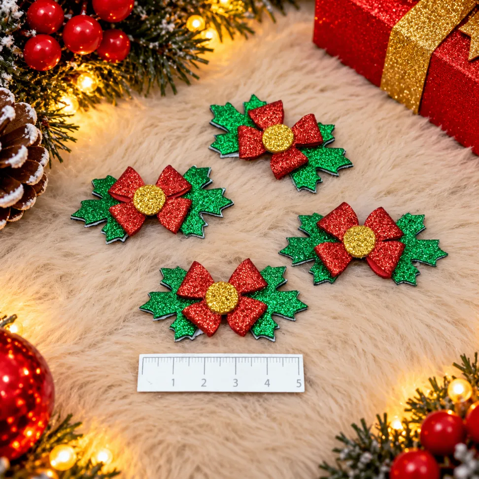 NT74-Laço Adesivado G Flor De Natal - #1