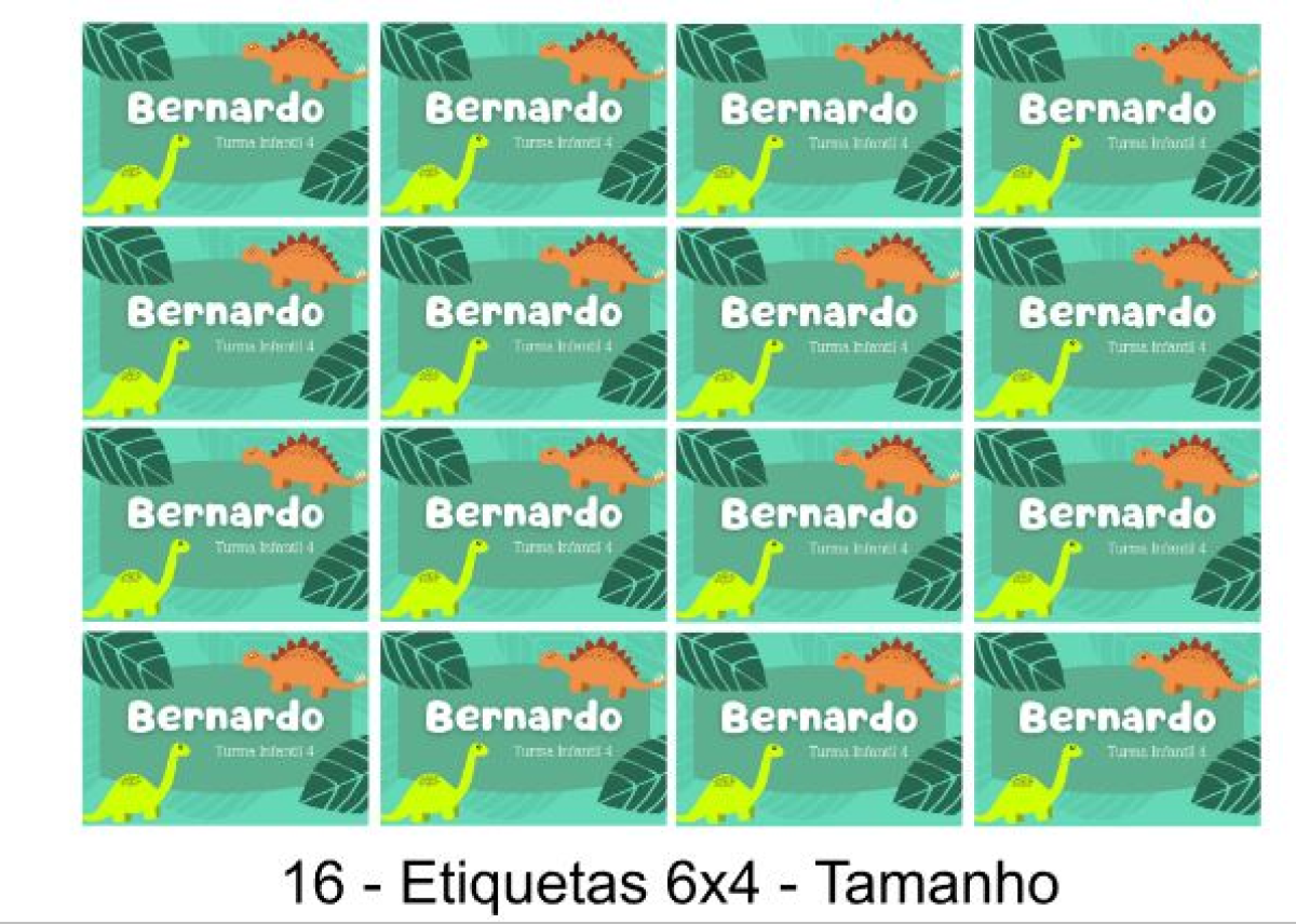 Etiqueta Escolar  Adesiva personalizada com o nome e tema desejado e tamanho escolhido - Folha A4