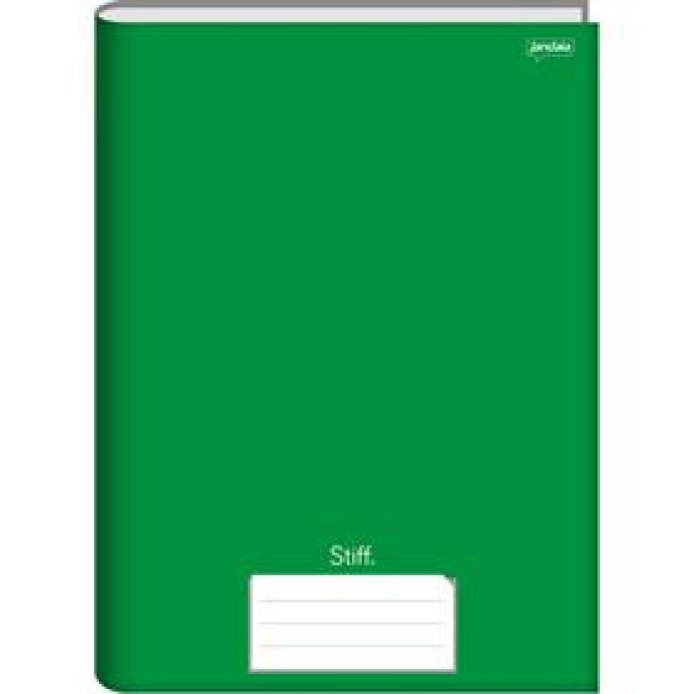 Caderno brochura 1/4 (capa dura) Stiff 48 Folhas Verde - Jandaia