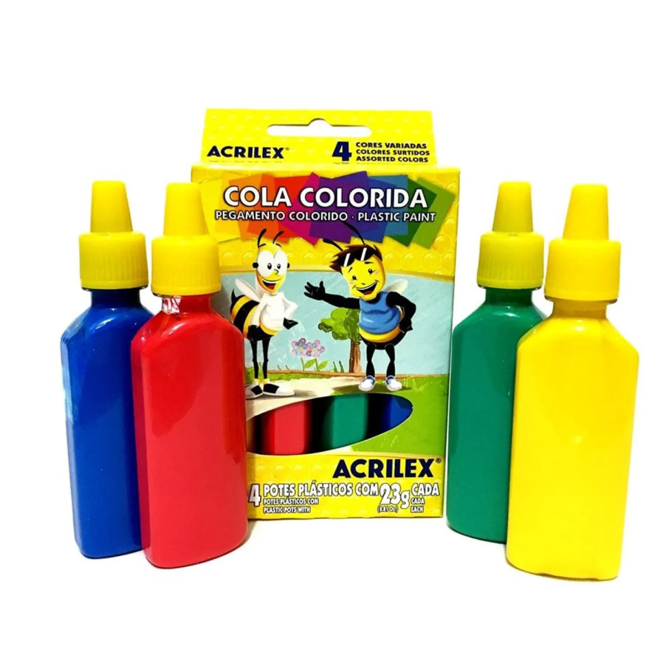 Cola Colorida 4 Cores 23G - ACRILEX