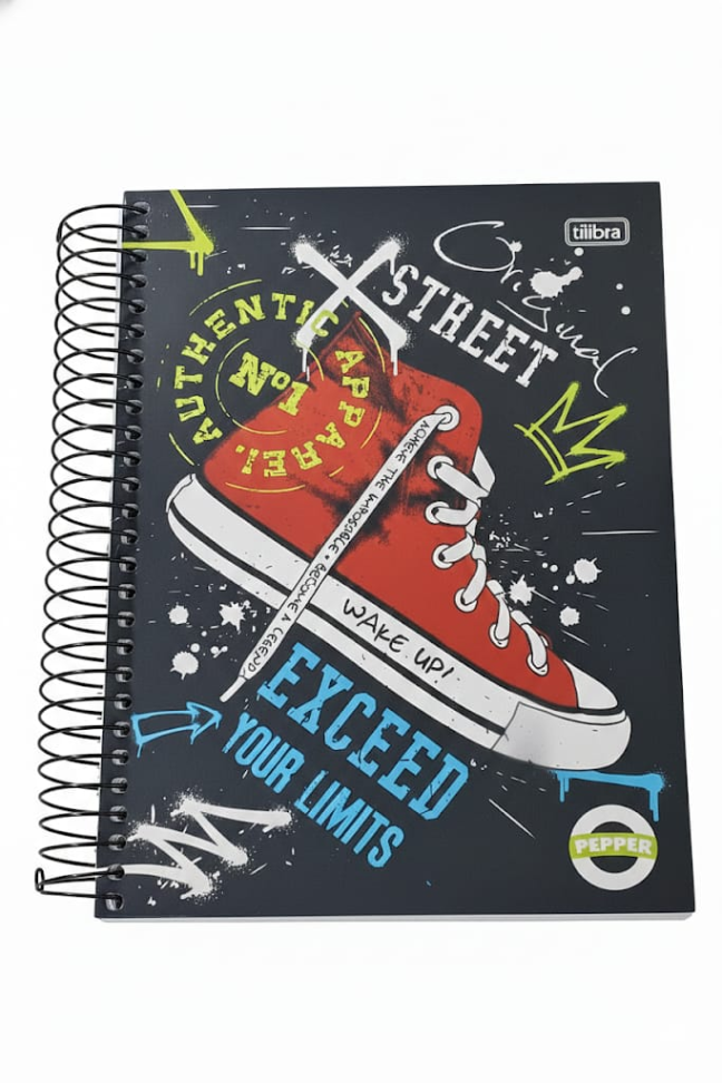 Caderno capa dura PEPPER 15 matérias  - 200mmx275mm