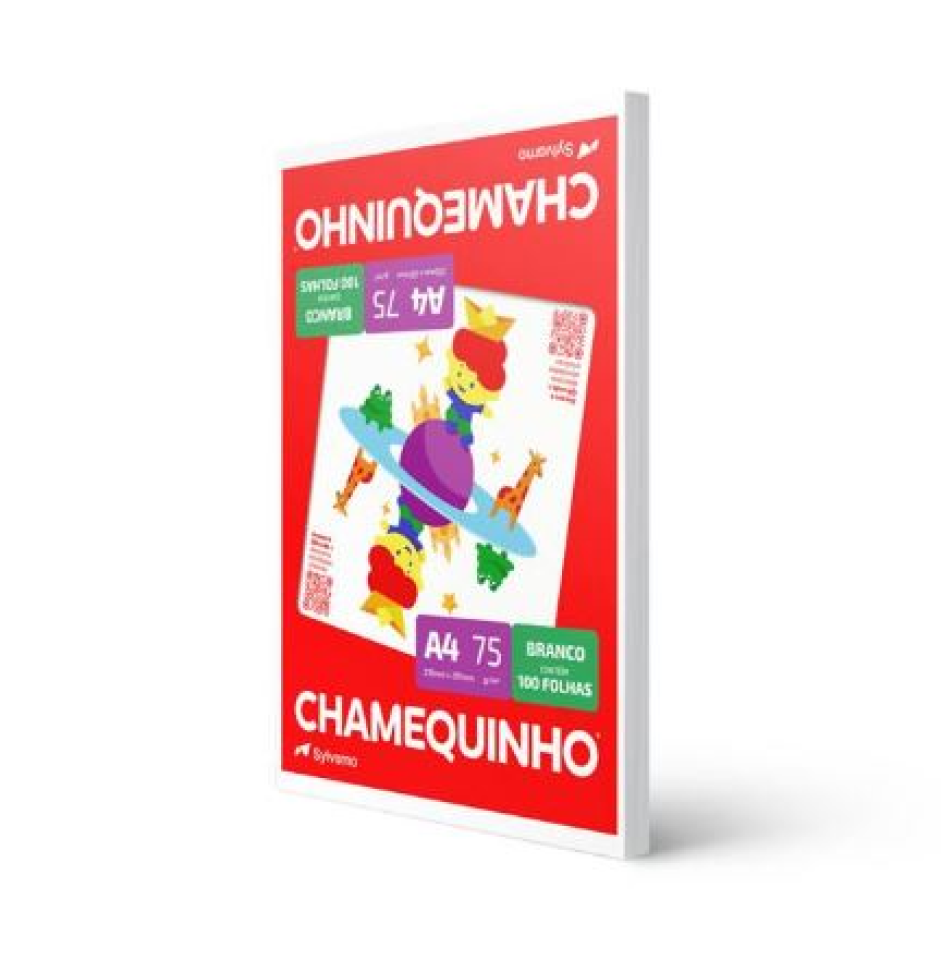 Papel Sulfite A4 Chamequinho 75 g com 100 fls. Branco - Chamex