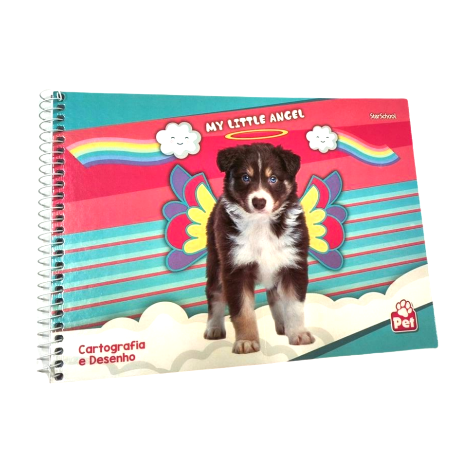 Caderno Cartografia e Desenho StarSchool Espiral Capa Dura Pet 80 Folhas