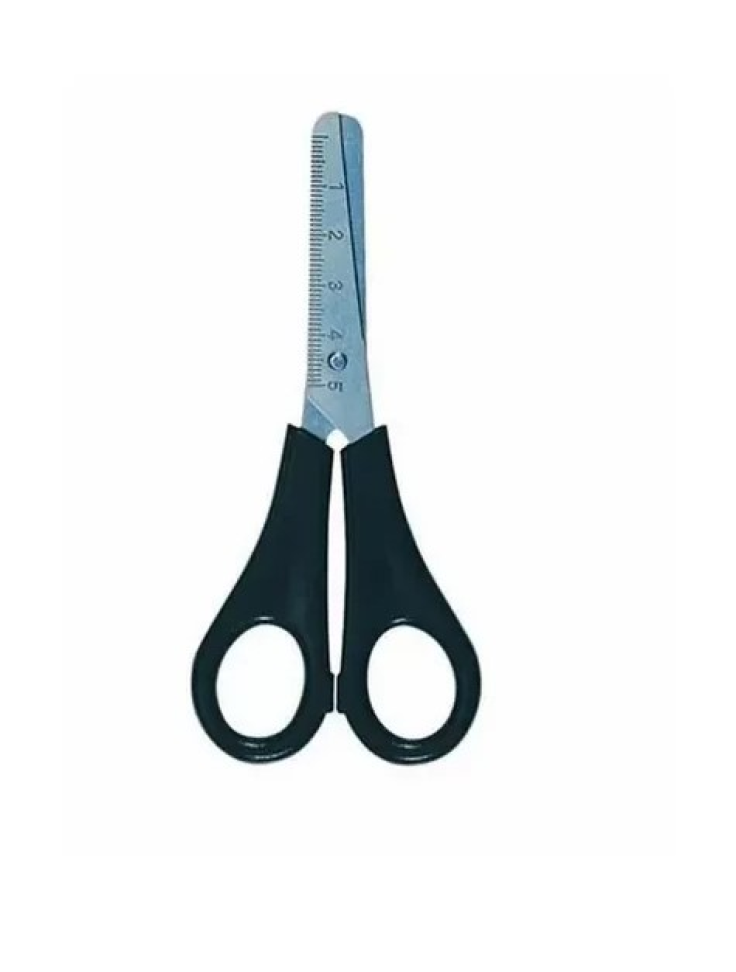 Tesoura escolar leonora preta 13cm