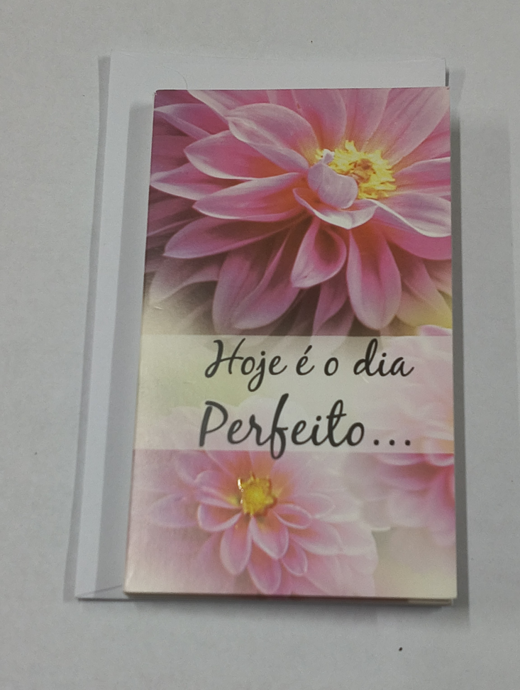 Hoje é o dia perfeito Parabéns ( 7,5 largura dobrado x13 de altura