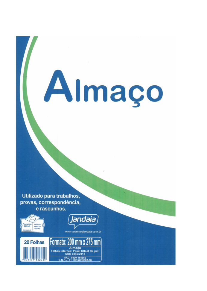 Papel Almaço C/Pauta e Margem c/ 20 unidade