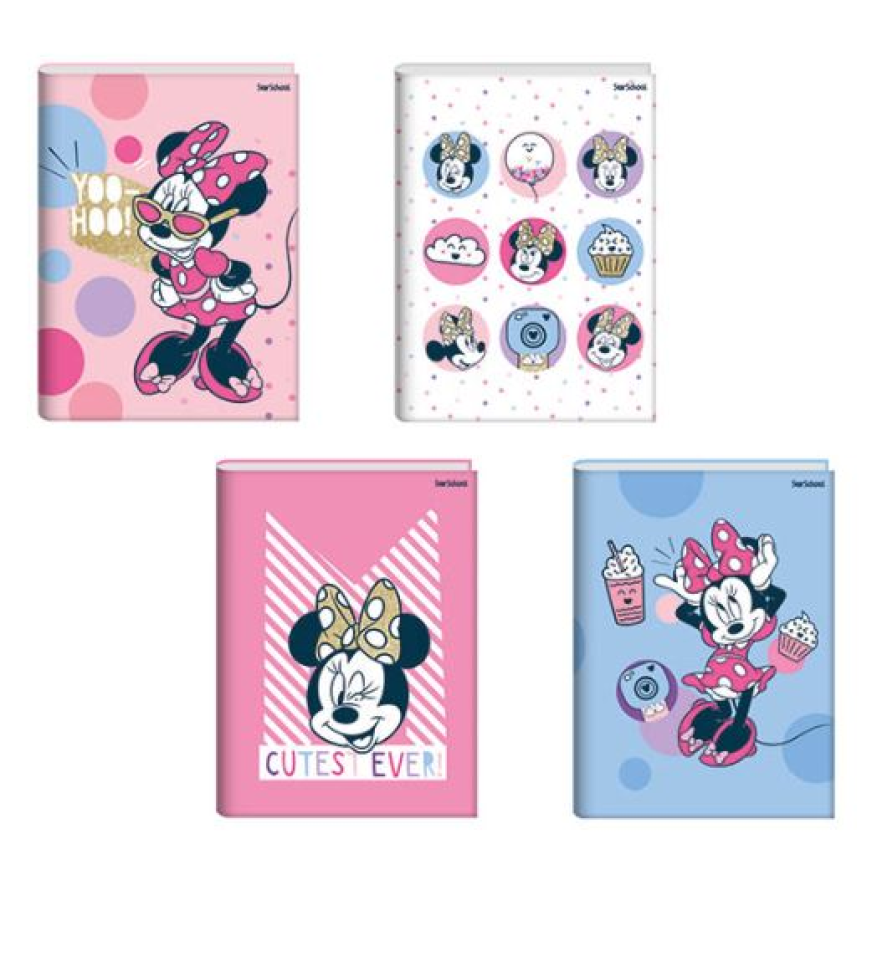Caderno 1/4 StarSchool Costurado Capa Dura Disney Minnie 80 Folhas