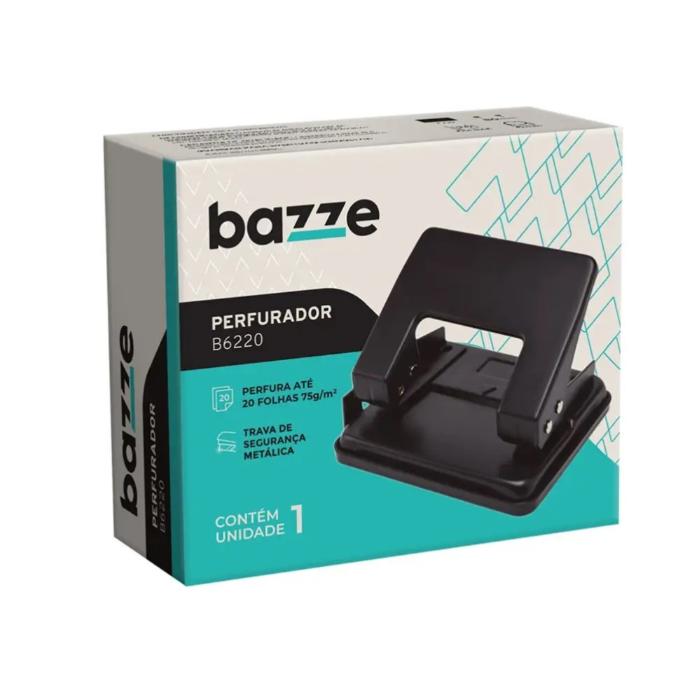 Perfurador  Bazze 2 Furos B6220 20f Metal Pto un