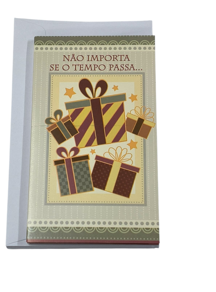 Não importa se o tempo passa (Feliz Aniversário) 7,5 largura dobrado x13 de altura