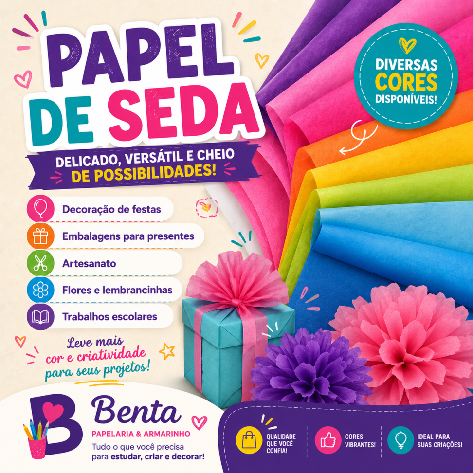 Papel de seda Amarelo 48x60cm 20g