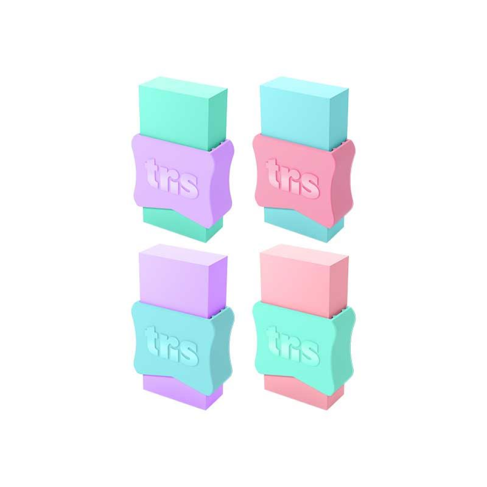 Borracha Tris School Pastel