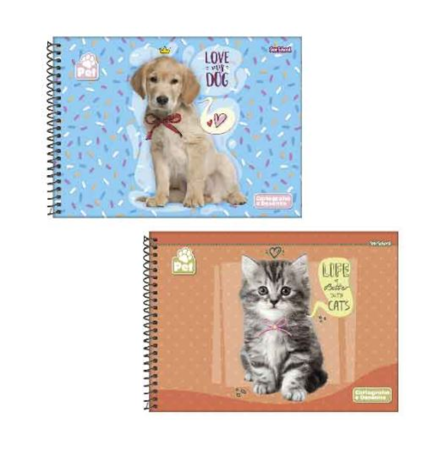 Caderno Cartografia e Desenho StarSchool Espiral Capa Dura Pet 80 Folhas
