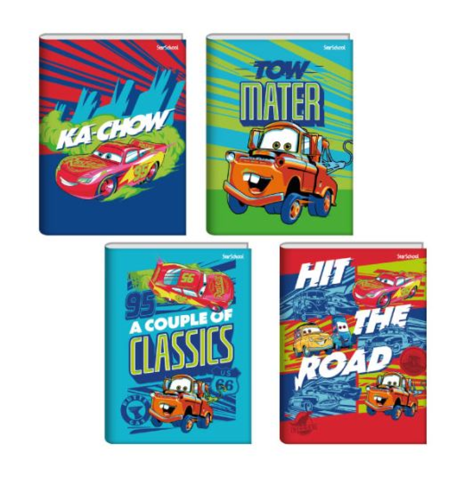 Caderno 1/4 Costurado Carros CD 80f -Starschool