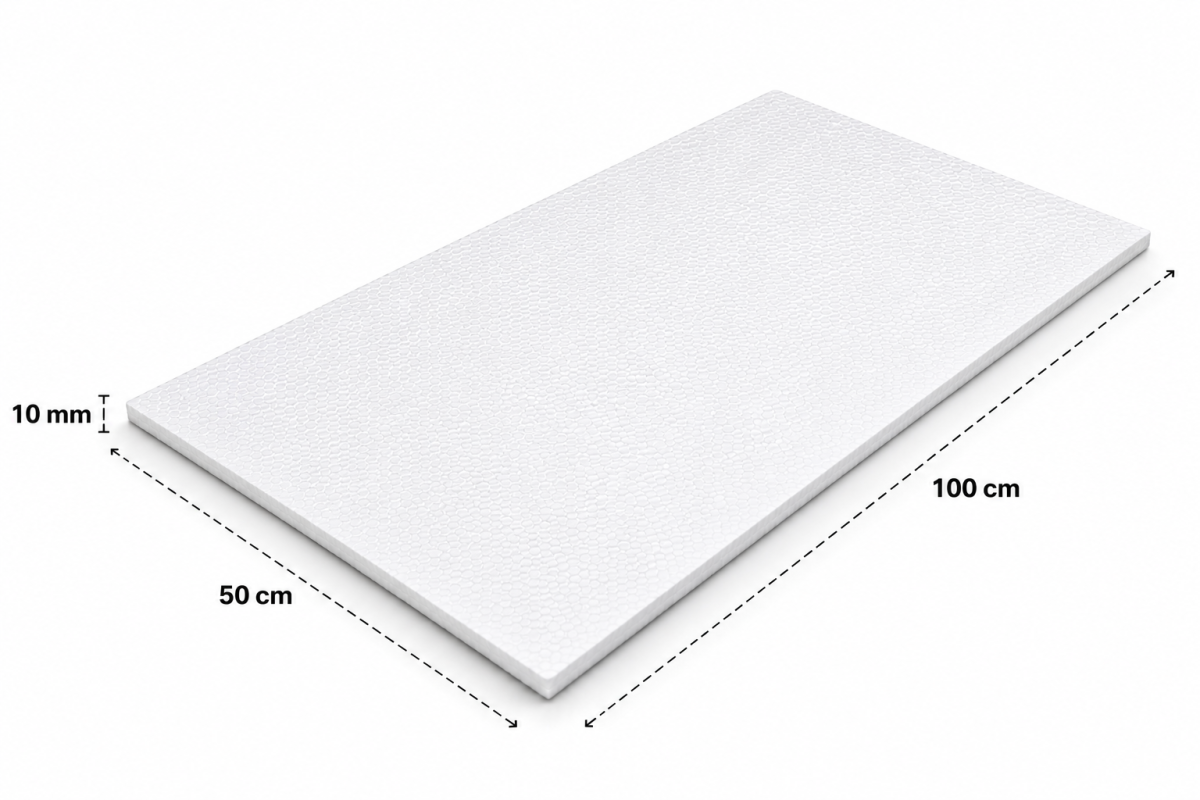 PLACA DE ISOPOR 10 CM- ALT X 50CM-lARG X 1METRO COMP