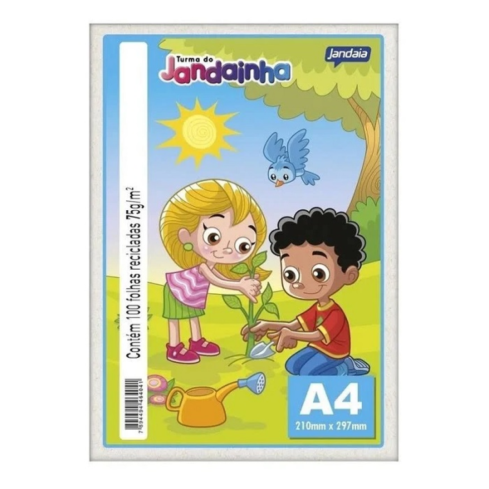Papel Sulfite Jandaia A4 Reciclado 75grs 100 Folhas
