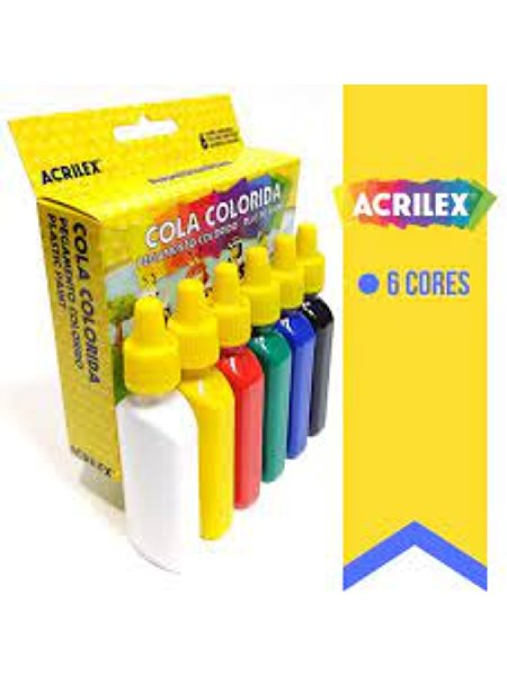 Cola Colorida 6 Cores Acrilex