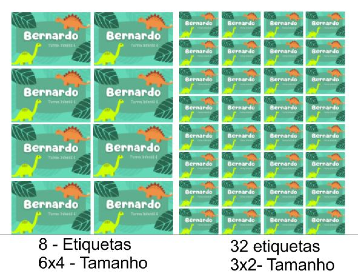 Etiqueta Escolar  Adesiva personalizada com o nome e tema desejado e tamanho escolhido - Folha A4 - #3