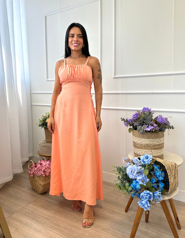 Vestido Longo c/ Amarração Ref: 2473