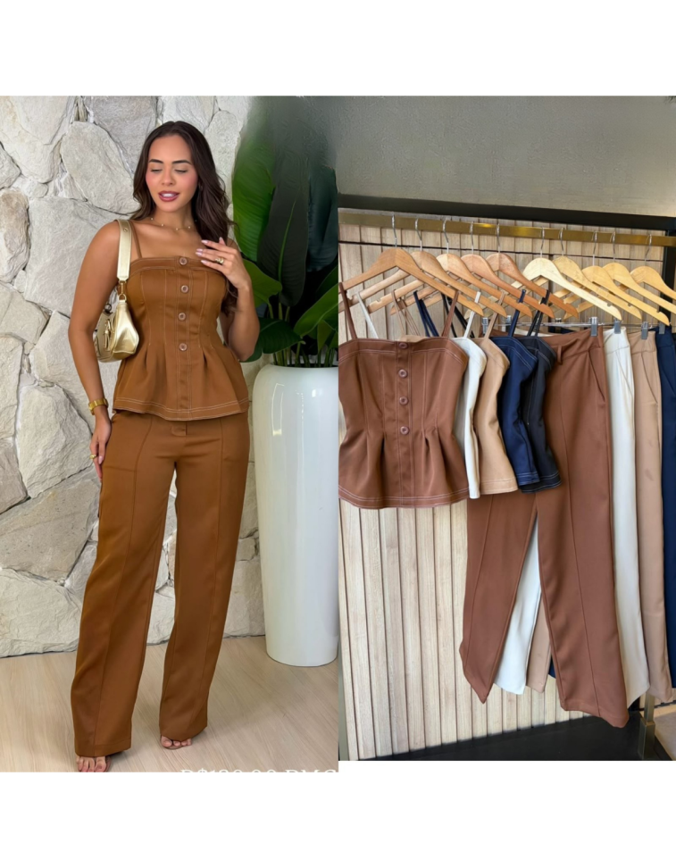 Conjunto Blusa Calça Prespontado Ref: 1499